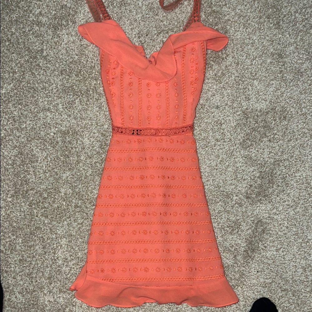 Bebe Pink Mini Sundress Sweetheart Neckline